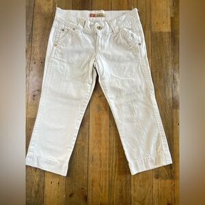 OLD NAVY Vintage Y2K Women's White Low Rise Capri Jeans
